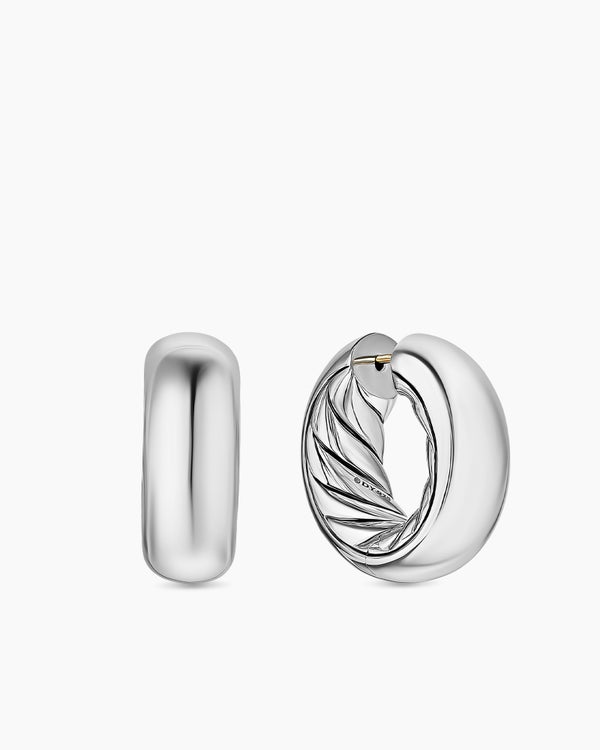 DY Mercer® Hoop Earrings in Sterling Silver, 24.7mm
